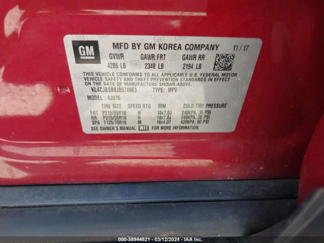 KL4CJBSB8JB574883 Buick Encore Preferred Ii