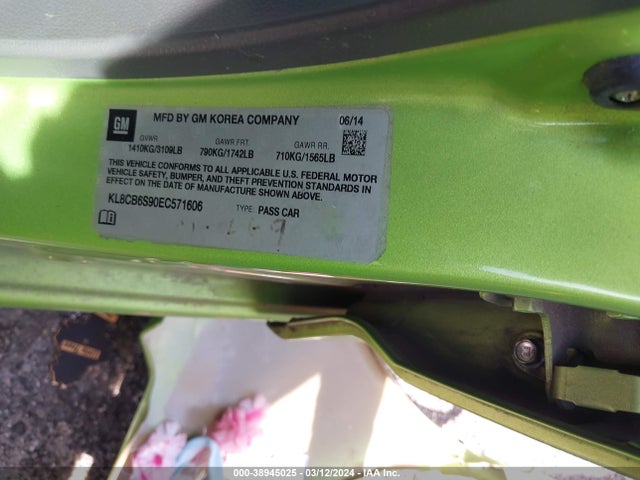 Chevrolet Spark Ls Auto 2014 KL8CB6S90EC571606 Image 9