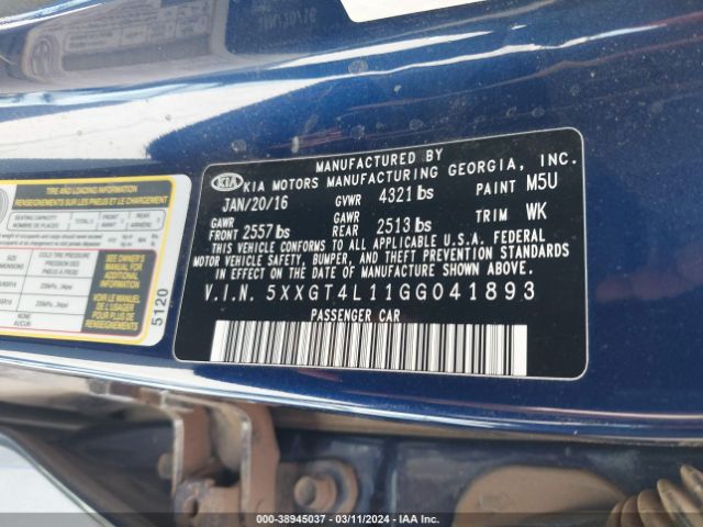 5XXGT4L11GG041893 KIA Optima Lx Turbo