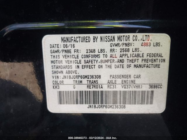 JN1BJ0RP6GM236308 Infiniti QX50