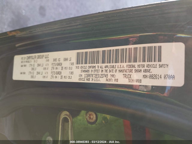 RAM 1500 Express 2014 1C6RR7KT2ES123749 Image 9