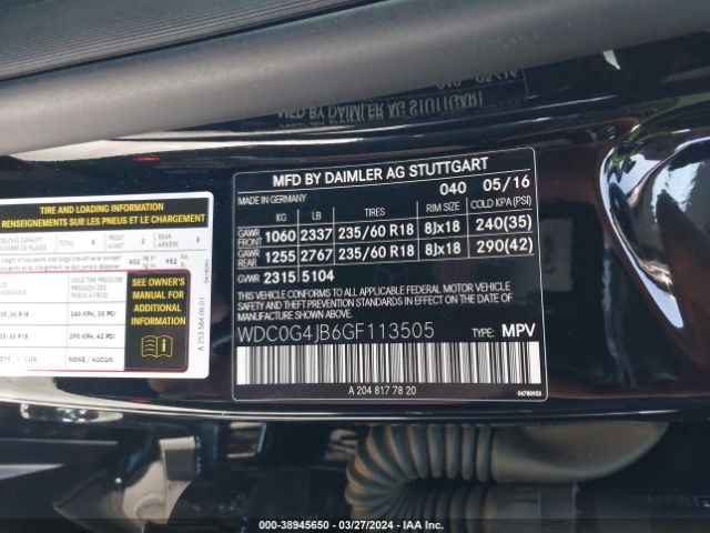 WDC0G4JB6GF113505 Mercedes-Benz GLC 300