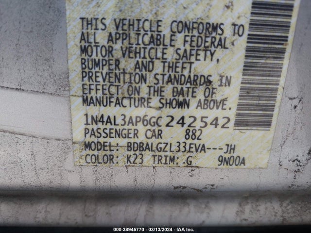 Nissan Altima 2.5 S 2016 1N4AL3AP6GC242542 Image 9