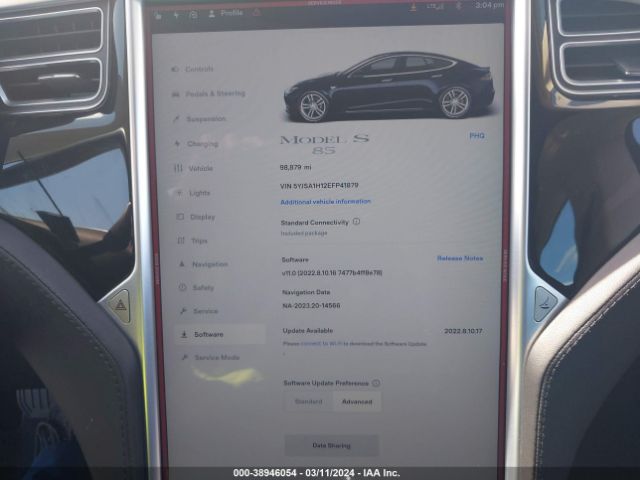 5YJSA1H12EFP41879 Tesla Model S P85