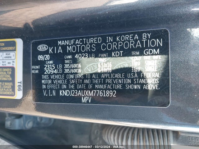 KIA SOUL LX 2021 KNDJ23AUXM7761892 Image 9