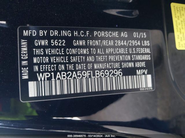 WP1AB2A59FLB69296 Porsche MACAN S