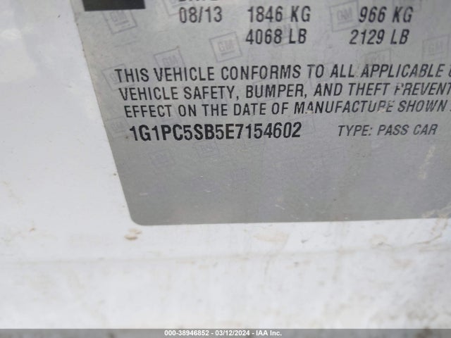 Chevrolet Cruze 1lt Auto 2014 1G1PC5SB5E7154602 Image 9