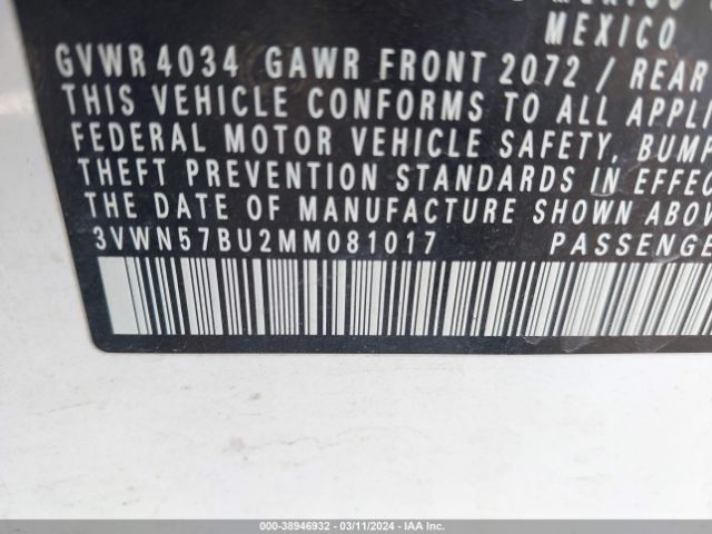 3VWN57BU2MM081017 Volkswagen Jetta 1.4t R-line/1.4t S