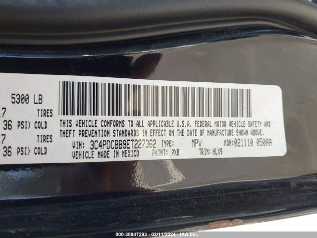 Dodge Journey Sxt 2014 3C4PDCBB9ET227362 Image 9