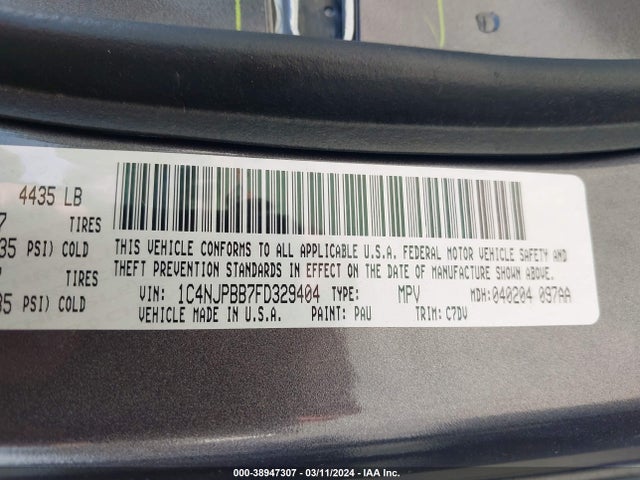 Jeep Patriot Sport 2015 1C4NJPBB7FD329404 Image 9