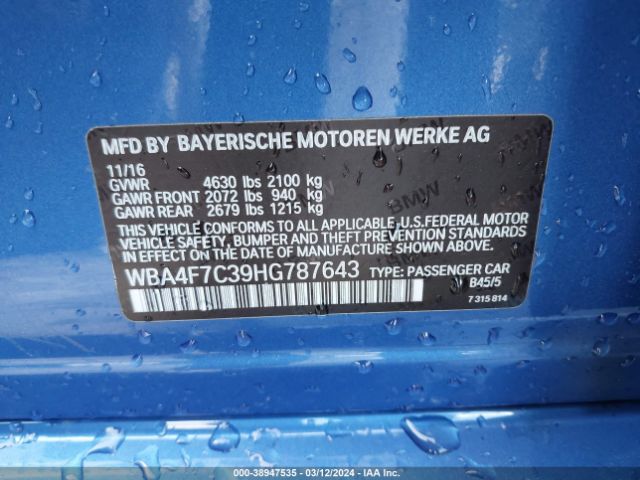 WBA4F7C39HG787643 BMW 430i Gran Coupe