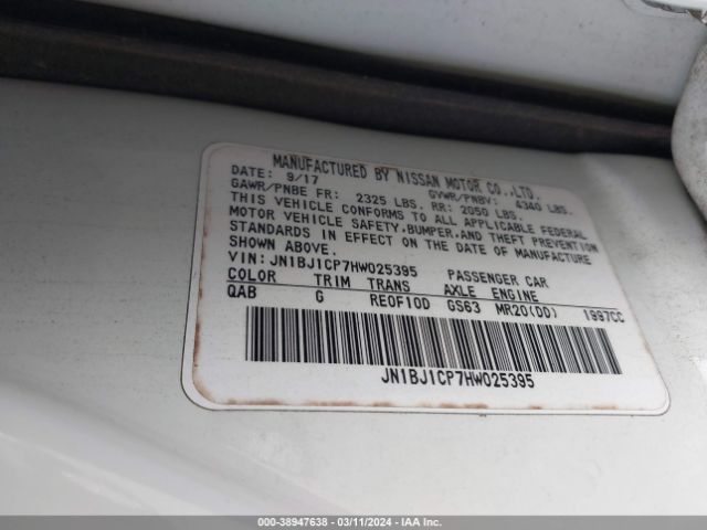 JN1BJ1CP7HW025395 Nissan Rogue Sport Sv