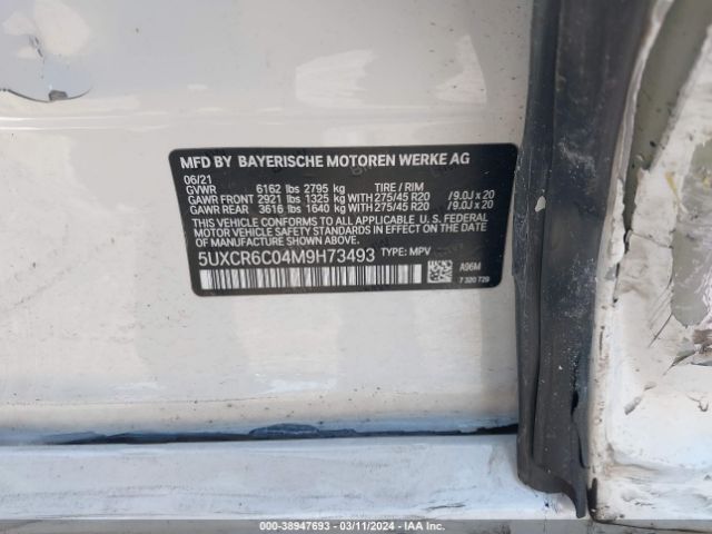 5UXCR6C04M9H73493 BMW X5 Xdrive40i