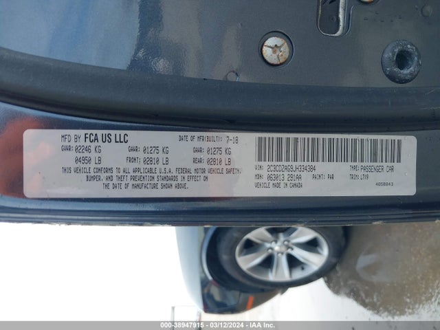 Dodge Challenger Sxt 2018 2C3CDZAG9JH334384 Image 9
