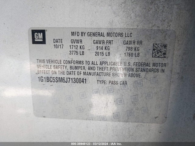 Chevrolet Cruze Ls Auto 2018 1G1BC5SM6J7130041 Image 9
