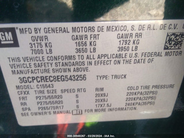 Chevrolet Silverado 1500 1lt 2014 3GCPCREC8EG543256 Image 9