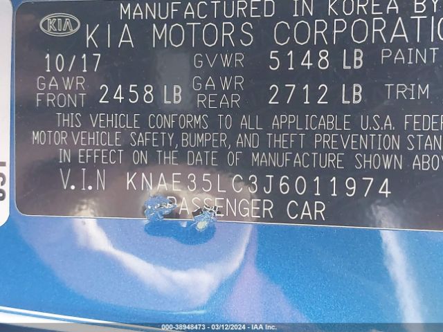 KNAE35LC3J6011974 KIA STINGER GT