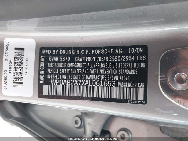 2010 PORSCHE PANAMERA WP0AB2A7XAL061653 Photo 8