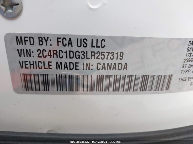 2C4RC1DG3LR257319 Chrysler Voyager Lxi