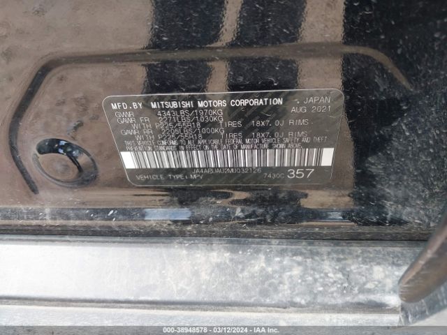 JA4APUAU2MU032126 Mitsubishi Outlander Sport 2.0 Be 2wd/2.0 Es 2wd/2.0 Le 2wd/2.0 S 2wd