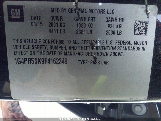 1G4PR5SK9F4162349 Buick Verano Convenience Group