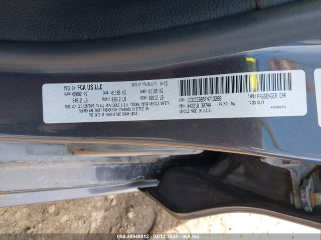 Chrysler 200 S 2015 1C3CCCBB5FN713268 Image 9