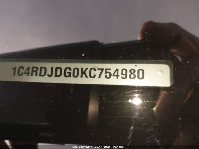 1C4RDJDG0KC754980 Dodge Durango Gt Awd