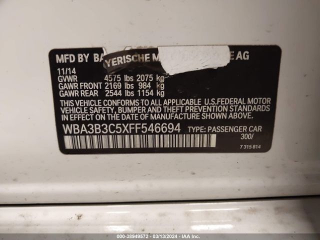 WBA3B3C5XFF546694 BMW 328i Xdrive