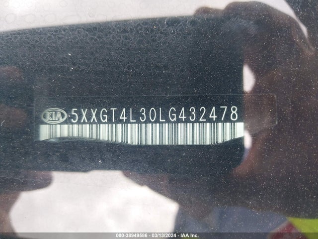 KIA Optima Se 2020 5XXGT4L30LG432478 Image 9