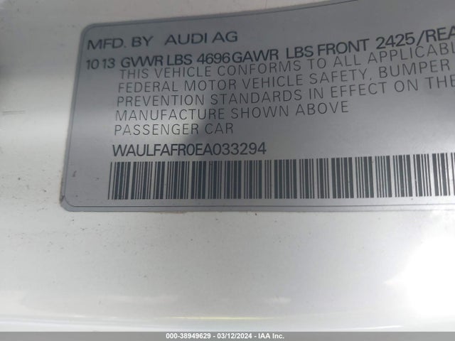Audi A5 2.0t Premium 2014 WAULFAFR0EA033294 Image 9