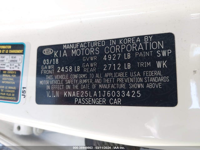KIA Stinger Premium 2018 KNAE25LA1J6033425 Image 9