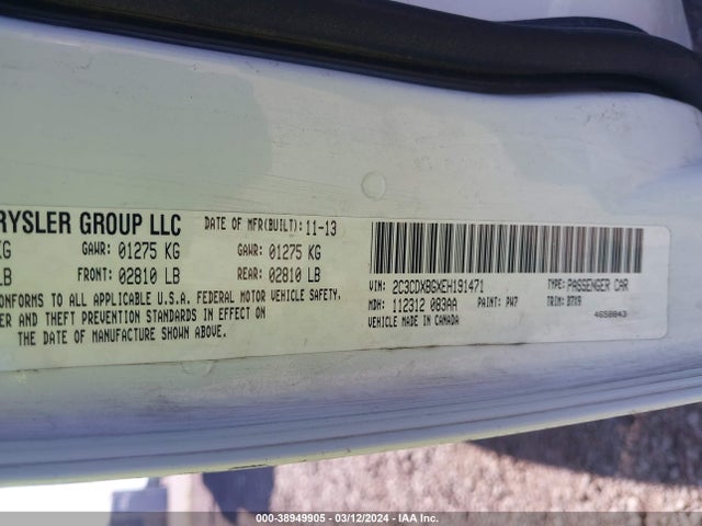 Dodge Charger Se 2014 2C3CDXBGXEH191471 Image 9