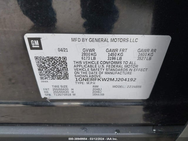 Chevrolet Traverse Fwd Ls 2021 1GNERFKW2MJ204192 Image 9