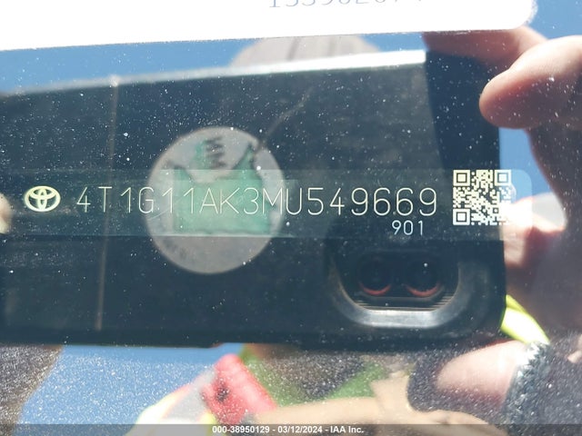 Toyota CAMRY SE 2021 4T1G11AK3MU549669 Image 9