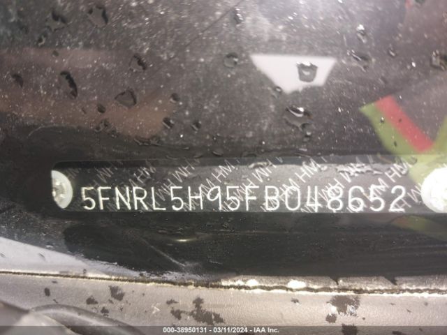 5FNRL5H95FB048652 Honda Odyssey Touring/touring Elite