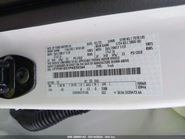 Ford F-150 Xl 2023 1FTFW1E51PKE55344 Image 9