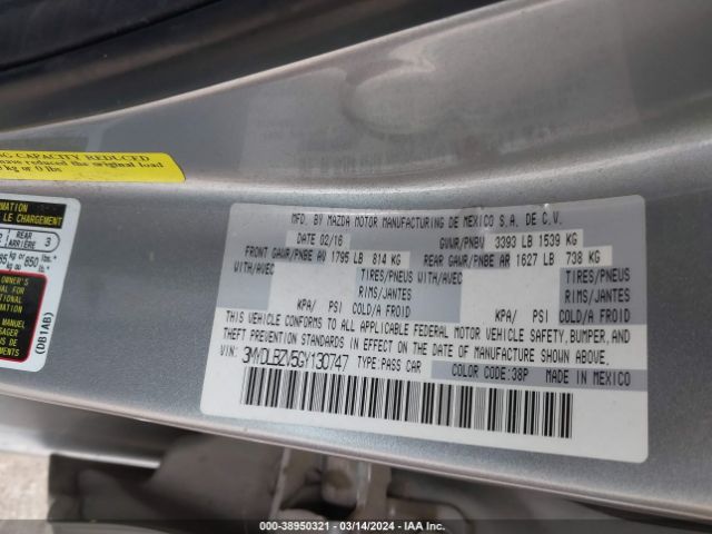 3MYDLBZV5GY130747 Scion IA