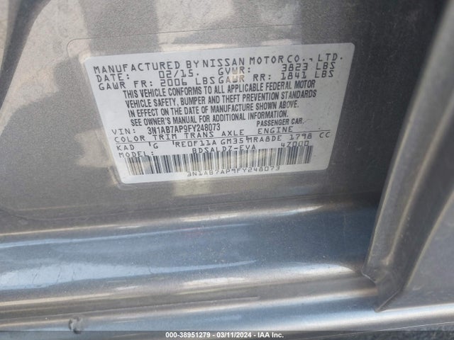 Nissan SENTRA SV 2015 3N1AB7AP9FY248073 Image 9