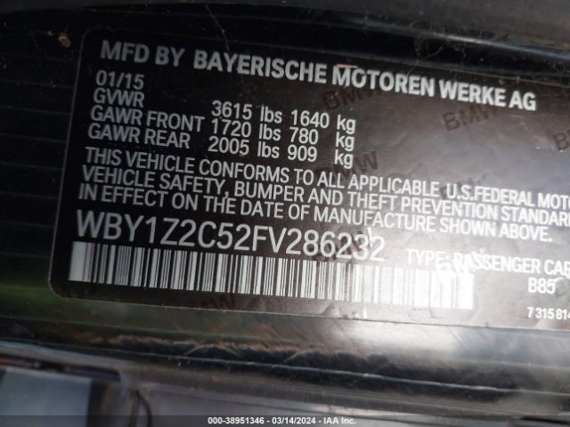 WBY1Z2C52FV286232 BMW I3