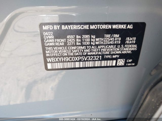 WBXYH9C0XP5V32321 BMW X2 Sdrive28i