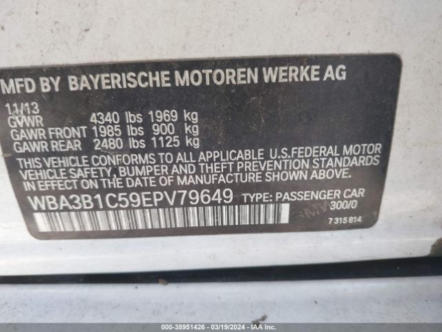WBA3B1C59EPV79649 BMW 320i