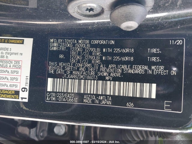 Lexus NX 300 2021 JTJGARBZ0M2186013 Image 9