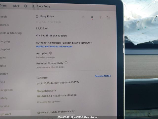 5YJ3E1EB6KF436936 Tesla Model 3 Long Range/performance