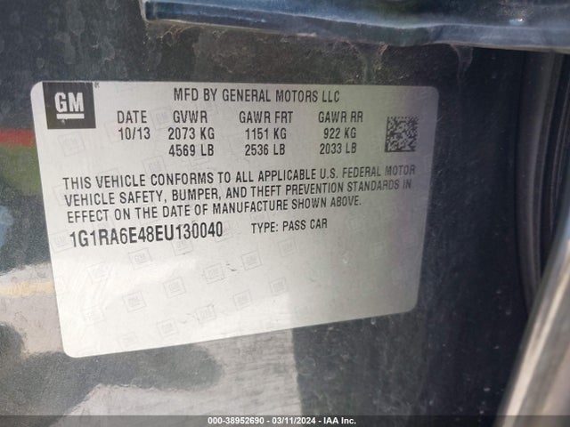 Chevrolet Volt 2014 1G1RA6E48EU130040 Image 9