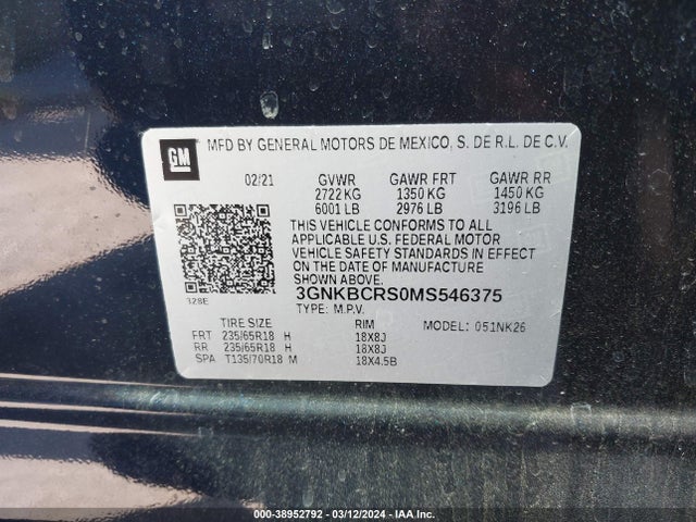 Chevrolet Blazer Fwd 2lt 2021 3GNKBCRS0MS546375 Image 9