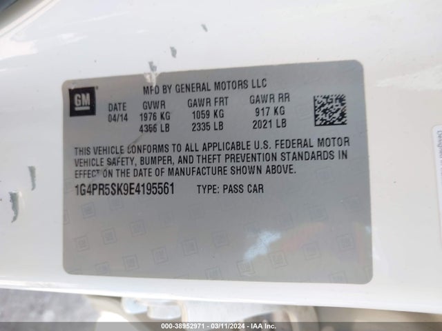 1G4PR5SK9E4195561 Buick Verano Convenience Group