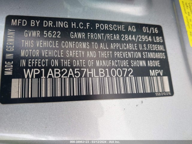 2017 PORSCHE MACAN WP1AB2A57HLB10072 Photo 8