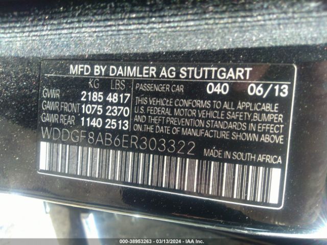 WDDGF8AB6ER303322 Mercedes-Benz C 300 Luxury 4matic/sport 4matic