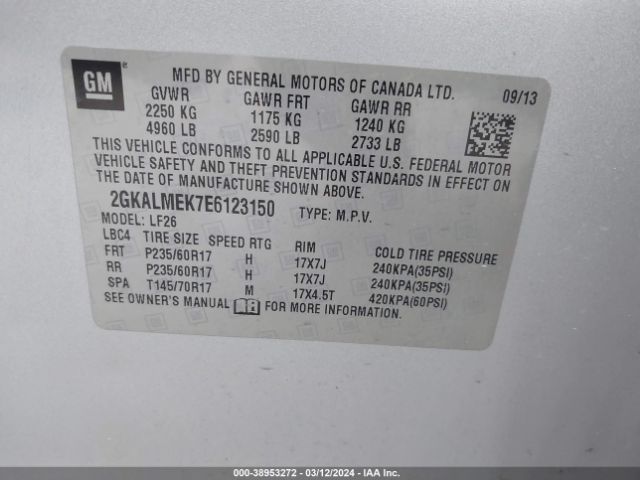 2GKALMEK7E6123150 GMC Terrain Sle-1