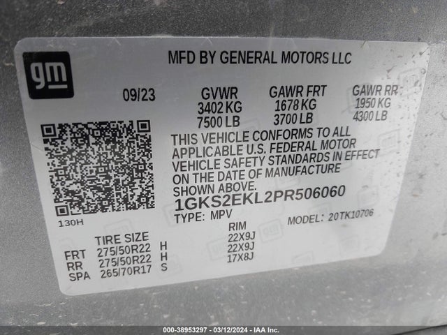 GMC Yukon 4wd Denali Ultimate 2023 1GKS2EKL2PR506060 Image 9
